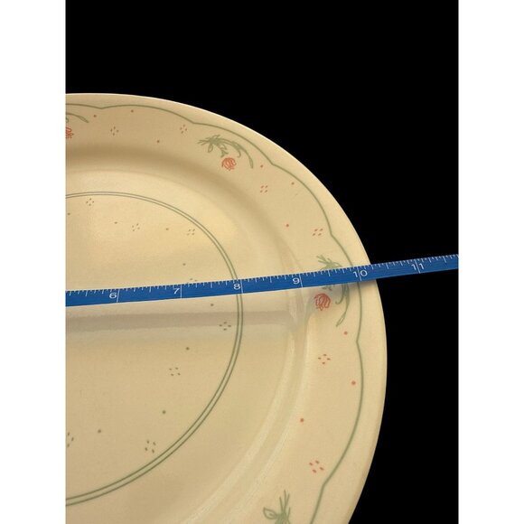 Corelle By Corning Calico Rose Floral Rim 3 Beige Dinner Plates 10.25 inch USA - Picture 5 of 6